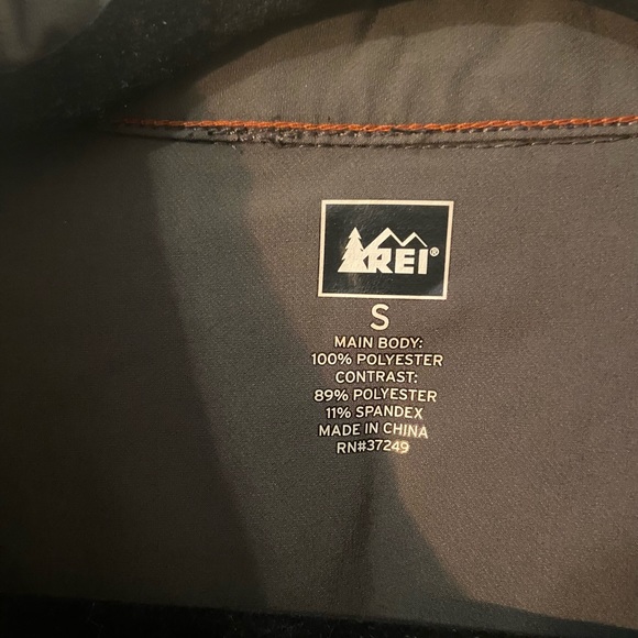 REI Plaid Snap Button Flannel Shirt w Brown Shoulder Contrast - Picture 3 of 7